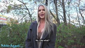 Public Porn - Blonde British MILF sloppy outdoors POV public blowjob English teacher hardcore sex