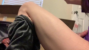 Trans Lilia Lust milks her girlcock with a pocket pussy