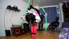 Sissys Self Strappado Bondage