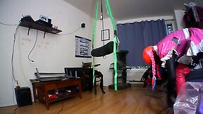 Sissys Self Strappado Bondage