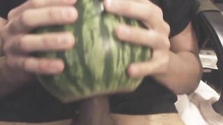 Asian Man Fucks a Watermelon