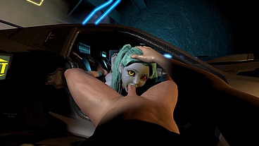 Rebecca Sucking Dick in the Car - Cyberpunk Edgerunners