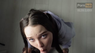 Dumb stepbrother didn't get the hints of niphomaniac stepsister. Seduced and fucked.Valeria Sladkih