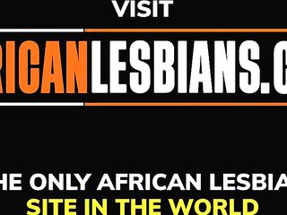 AFRO LESBIAN BABES - Brisk Walk Leads To Soapy Amateur Black Lesbo Sex