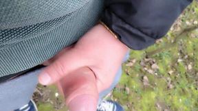 Risky Jerk off After Work Masturbation Cumshot