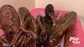 Choco Monster! Chocolate Dildo Masturbation!