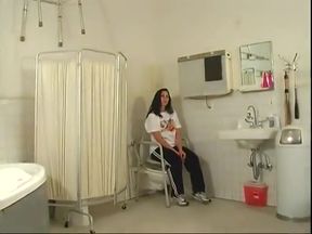 Big tits brunette undresses for her masters inspection