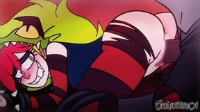 Villainous Cartoon Black Hat eating Demencia