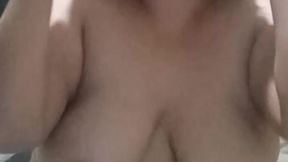 Unreal natural tits and massive boobs on display as the hot brunette