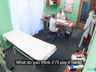 Fresh Golden-haired Nurse has her Twat Creampied by Older Doctor - Fake Hospital