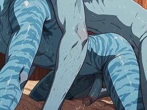 Avatar Navi bent and blown raw gay cartoon hentai