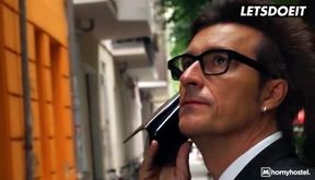 Stress Relief at the Hostel - Barbara Bieber's Playful Encounter with a Businessman