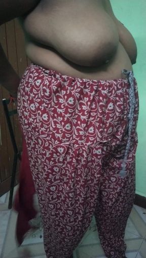 Three Aunty Hot Dress Wearing in My Bedroom