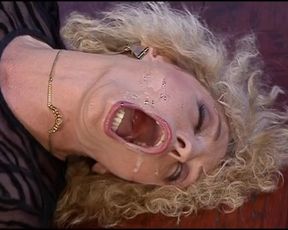 Attractive blonde German slut tied up and wrecked in DP action