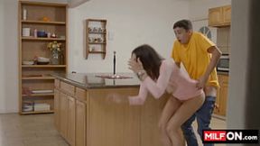 Shay Sights' Busty Body Fucked Behind On Kitchen Counter By Ricky Spanish