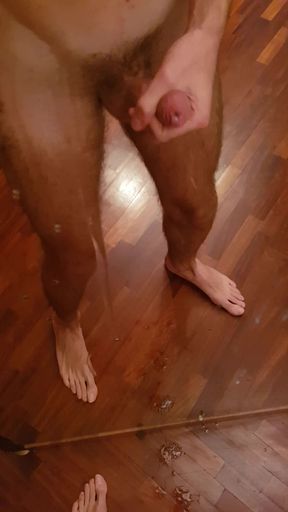 I shot so much hot cum all over the mirror... would you lick it while it drips down? (ASMR - sound on)