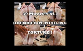 30 Minutes of Bound Oiled Foot Tickling AGONY Close-Up