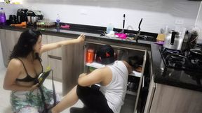 Well-endowed teen girl deep throats and gets pounded for payment