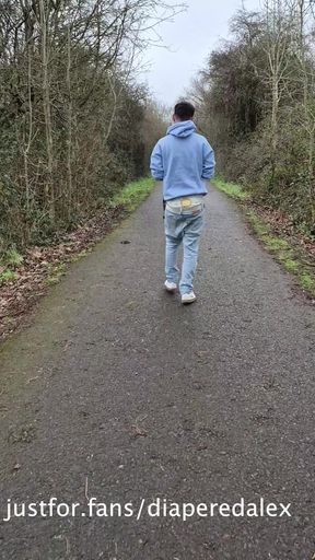 Outdoors Walk in Diaper