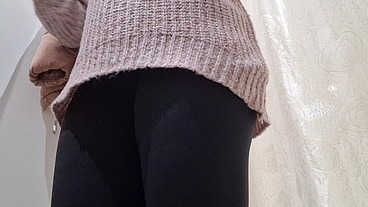 Shy stinky farts in the clothing store