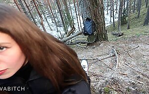 We went hiking and i simply couldn't resist to give him a blowjob in the middle of the woods