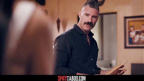 Stepdad dominates stepdaughter in intense rough sex session