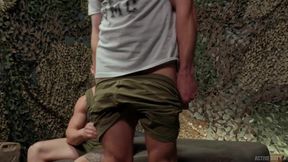 Activeduty - Without a condom tugging monstrous penis