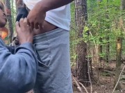 Met up with my DL sneaky link in the woods and let him buss in my mouth 😋