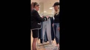 MILF Gretas public wetting accident in front of cute sales clerk at the mall (MP4)