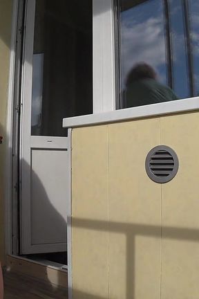 Mature Neighbor on the Balcony. I Watch Her Big Ass. PAWG.
