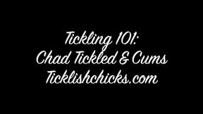 Tickling 101: Tickling Chad and Making Him Cum by Stroking and Vibrating His Cock