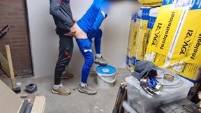 Quick Bareback Fuck With My Co-worker On The Job