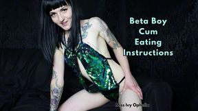 beta boy cum eating instructions - femdom cei joi