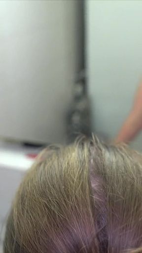 Family Quickie in the Bathroom, Stepbrother Also Wants to Fuck Her and Cum All Over Her Tits.