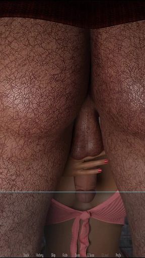 Fat Old Man Cums on Her Face After She Sucks Him off