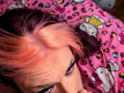 Matched On Tinder With My Hot Goth Roommate, So Fuck Her Throat and Cum On Her Whore Face