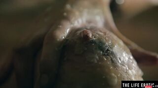 Hot Dark Haired Squirting as she Fucks herself with a Lit Candle
