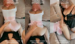 Pegging my husband while dressed as a sissy - check out my links for full video