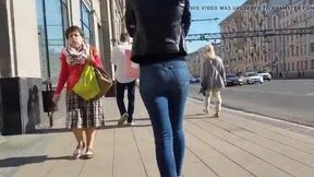 Candid ass teen street  beurrette