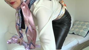 Satin Scarf Lover and Cumming on a Shiny Satin Scarf, Lady Victoria Valente