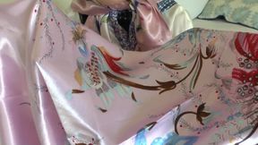 Satin Scarf Lover and Cumming on a Shiny Satin Scarf, Lady Victoria Valente