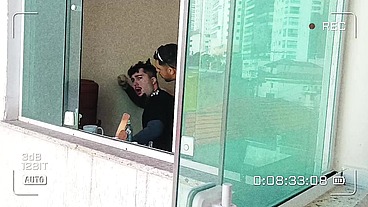 càmera secreta me flagrou sendo fudido pelo marido da vizinha