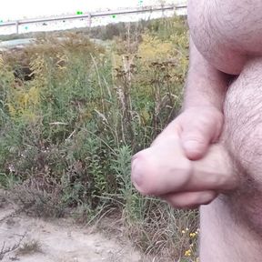 Jerking off outdoor public masturbation