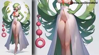 Gardevoir Pokemon flirts with you and then sucks your cock