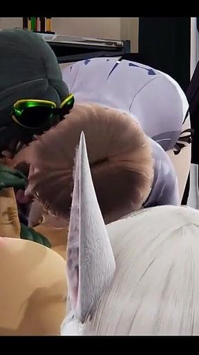 Boku No Hero Hentai Yuri - Threesome Ochako, Froppy and Rumi Usagiyama Futanari Hard Sex - Anime Manga 3D Cartoon Asian Japanese