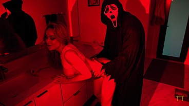 Crystal Rush & Teddy Tarantino - Big Tits Barbie on Hot Date with Ghostface