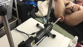 First time quick fuck machine while laying on back