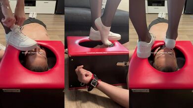 Her nylon feet in bondage box won’t stop till you drool