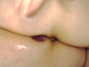 PAWG Oiled Ass First Ever Anal Training Hairy Pussy Oil Asshole Winking