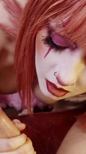 Circus Clown Whore Double Penetrated in the Pussy and Mouth